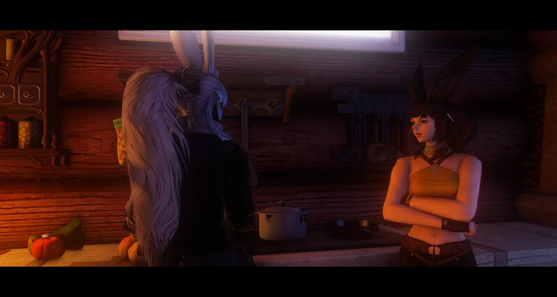 Lofn and Gjola in the kitchen of Lente's Bole