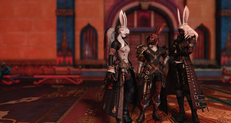 Lofn, Aja, and Pjel arriving at Radz at Han after the maiden voyage of Lente's Fang